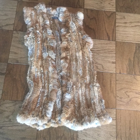 Jackets & Blazers - Brown/beige fur vest